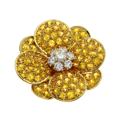 Van Cleef & Arpels Sensation Yellow Sapphire Diamond Brooch K18 Yellow Gold K18 White GoldLadies [Used]