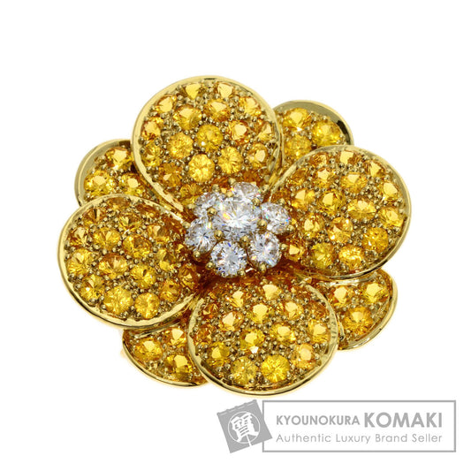 Van Cleef & Arpels Sensation Yellow Sapphire Diamond Brooch K18 Yellow Gold K18 White GoldLadies [Used]