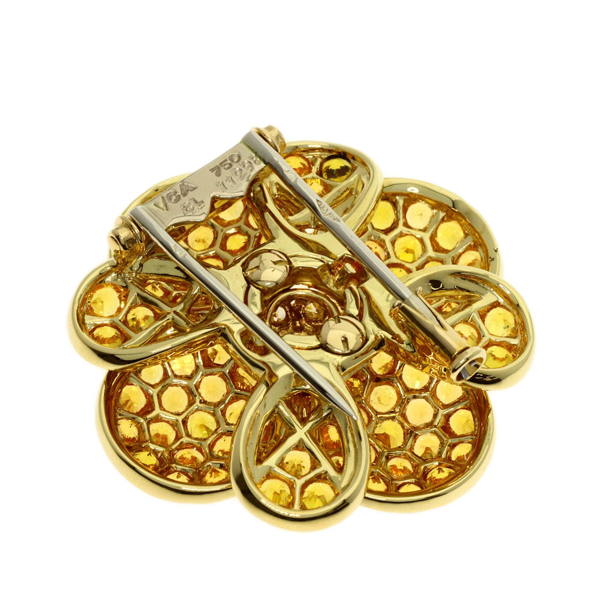 Van Cleef & Arpels Sensation Yellow Sapphire Diamond Brooch K18 Yellow Gold K18 White GoldLadies [Used]