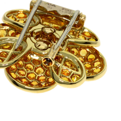 Van Cleef & Arpels Sensation Yellow Sapphire Diamond Brooch K18 Yellow Gold K18 White GoldLadies [Used]