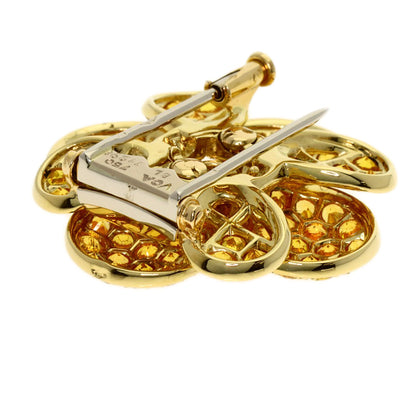 Van Cleef & Arpels Sensation Yellow Sapphire Diamond Brooch K18 Yellow Gold K18 White GoldLadies [Used]