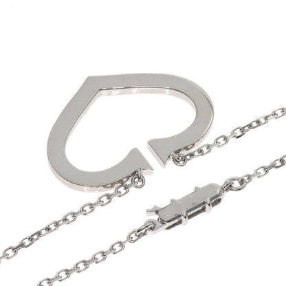 CARTIER C Heart Large Diamond Necklace K18 White Gold Ladies [Used]