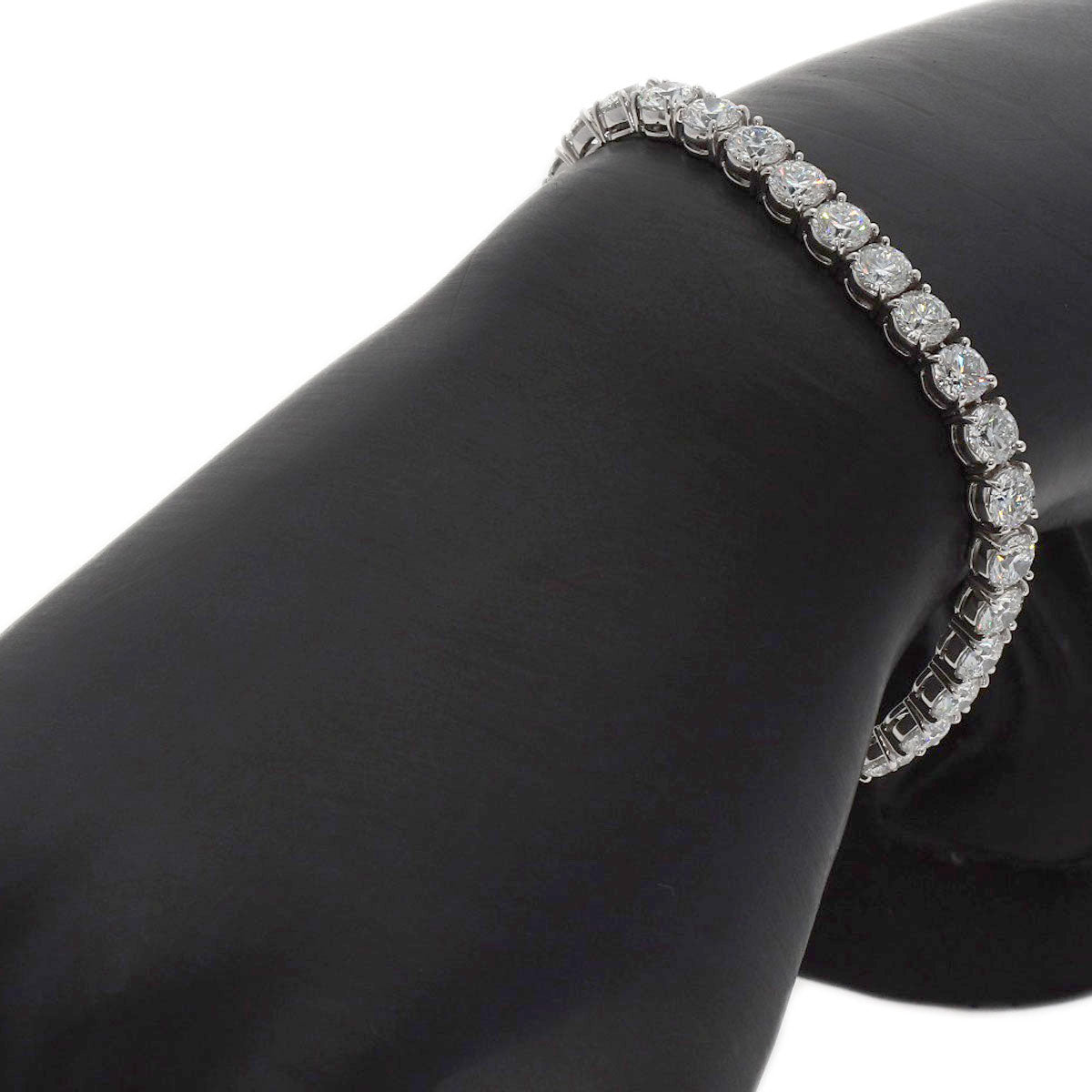 HARRY WINSTON Round Cut Tennis Diamond Bracelet Platinum PT950 Ladies [Used]