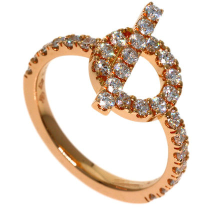 HERMES Finesse Diamond #52 Ring K18 Pink Gold Ladies [Used]