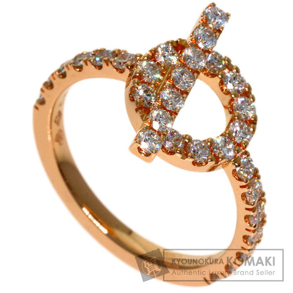 HERMES Finesse Diamond #52 Ring K18 Pink Gold Ladies [Used]