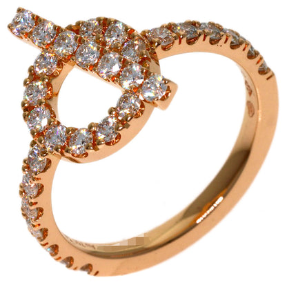 HERMES Finesse Diamond #52 Ring K18 Pink Gold Ladies [Used]