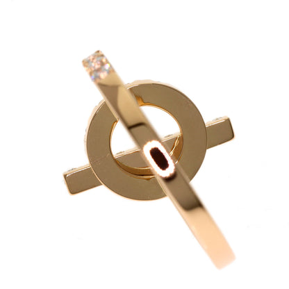 HERMES Finesse Diamond #52 Ring K18 Pink Gold Ladies [Used]