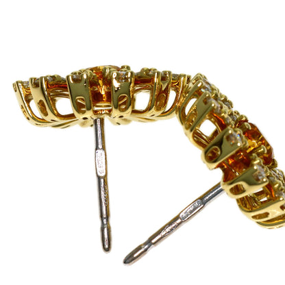 Damiani Margherita Citrin Diamond earring K18 Yellow Gold K18 White GoldLadies [Used]