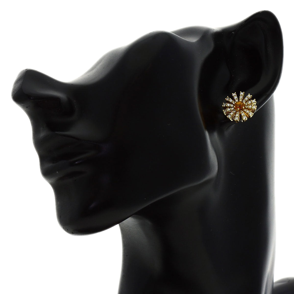 Damiani Margherita Citrin Diamond earring K18 Yellow Gold K18 White GoldLadies [Used]