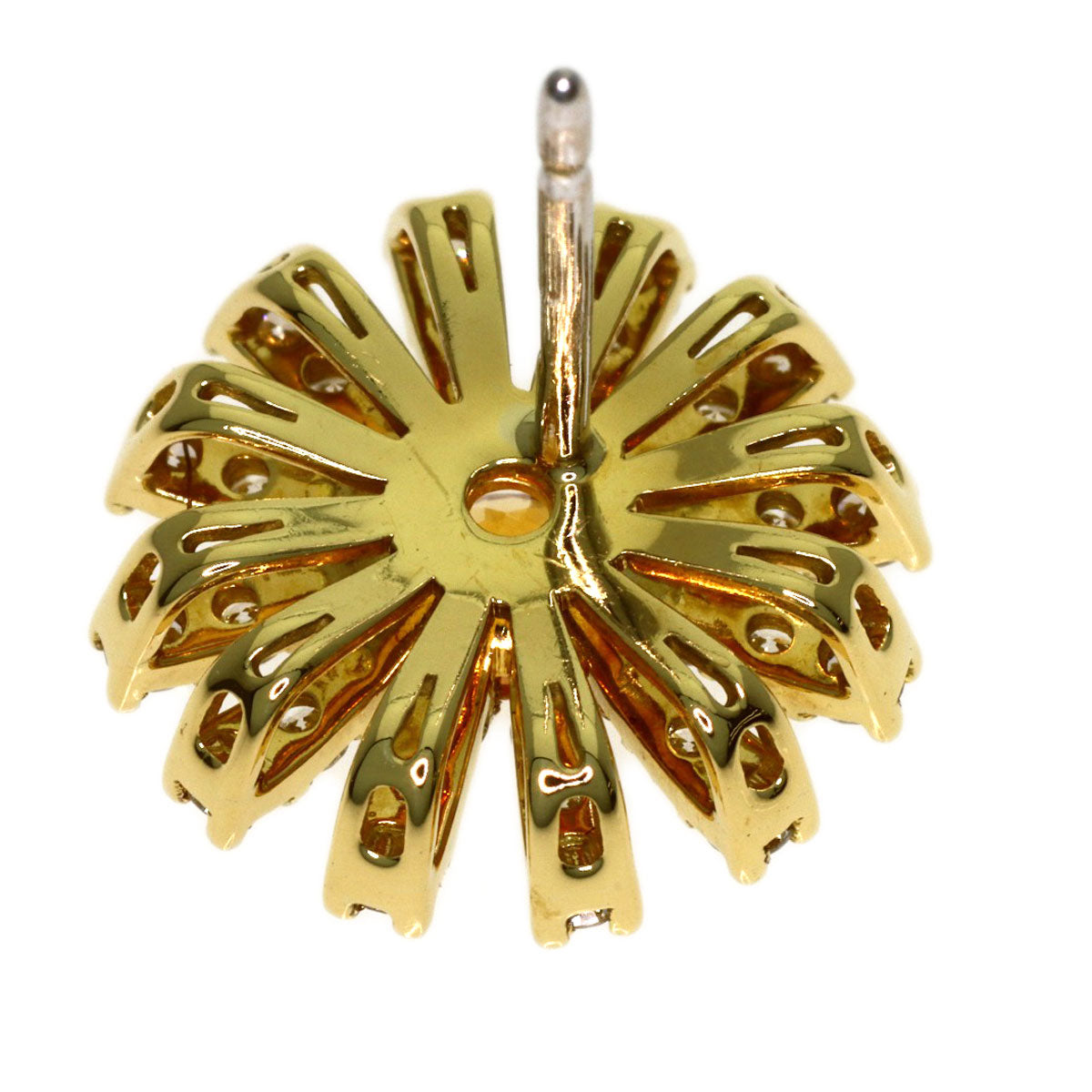 Damiani Margherita Citrin Diamond earring K18 Yellow Gold K18 White GoldLadies [Used]