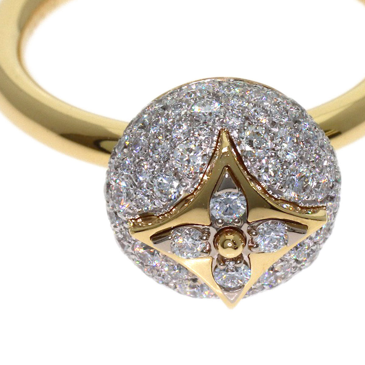 LOUIS VUITTON Color Blossom Pave Diamond #53 Q9L98G Ring K18 Yellow Gold Ladies [Used]