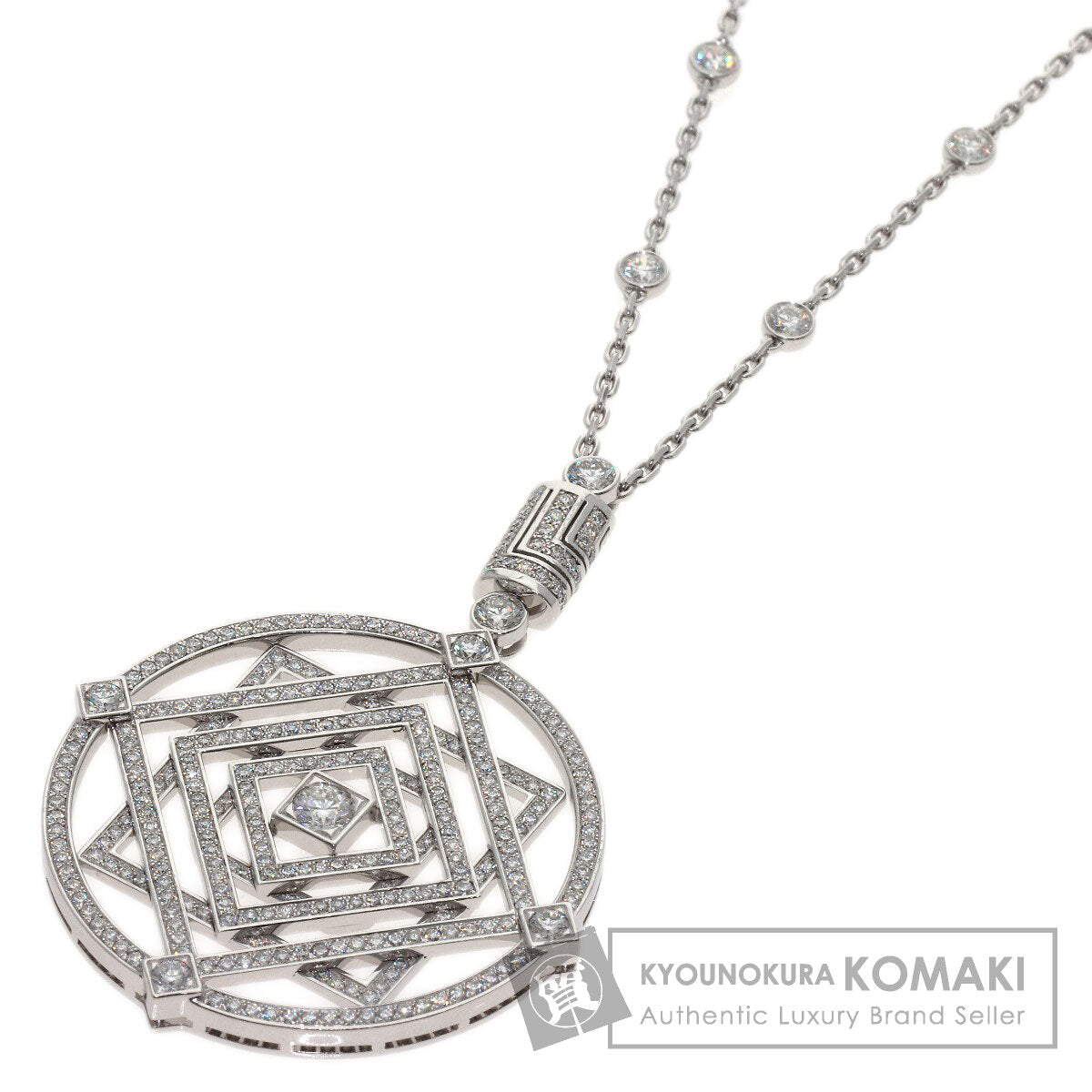 CARTIER Mysteriereuse Diamonds of India Necklace K18 White Gold Ladies [Used]