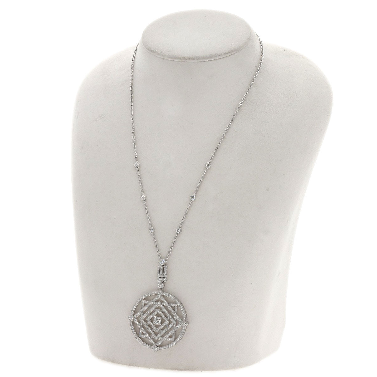 CARTIER Mysteriereuse Diamonds of India Necklace K18 White Gold Ladies [Used]