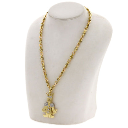 Pomellato King motif diamond Necklace K18 Yellow Gold K18 White GoldLadies [Used]