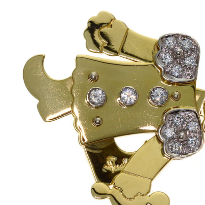 Pomellato King motif diamond Necklace K18 Yellow Gold K18 White GoldLadies [Used]