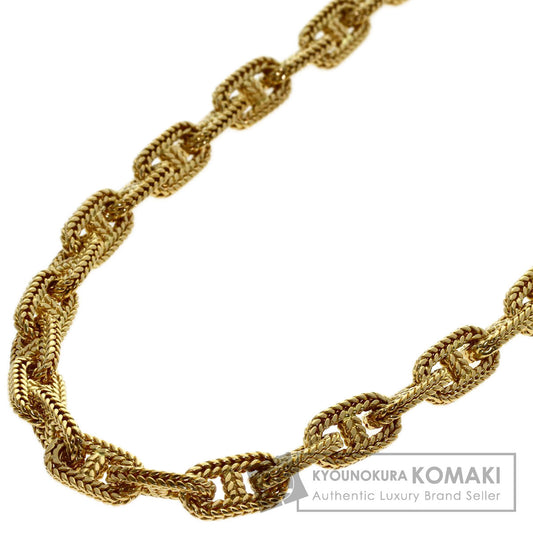 HERMES Shane Dunkle Tresse PM 61 frames Necklace K18 Yellow Gold Ladies [Used]