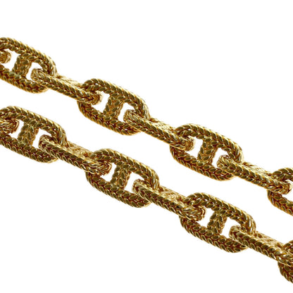 HERMES Shane Dunkle Tresse PM 61 frames Necklace K18 Yellow Gold Ladies [Used]