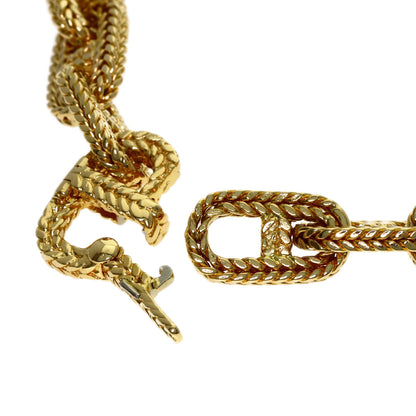 HERMES Shane Dunkle Tresse PM 61 frames Necklace K18 Yellow Gold Ladies [Used]