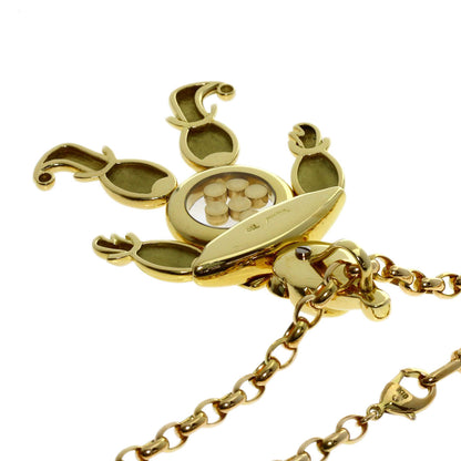 Chopard Happy Diamond Pierrot Ruby, Sapphire, Emerald Necklace K18 Yellow Gold Ladies [Used]
