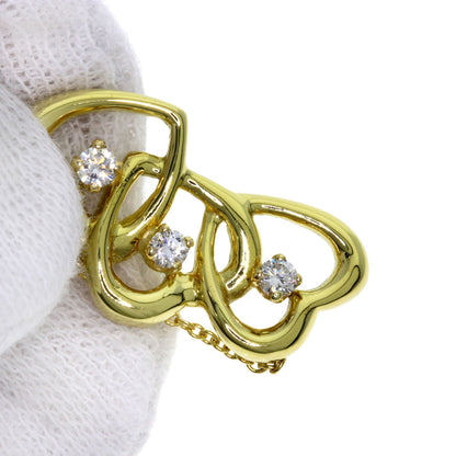TIFFANY&Co. Triple Heart 3P Diamond Necklace K18 Yellow Gold Ladies [Used]