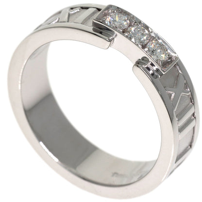 TIFFANY&Co. Atlas 3P Diamond Ring K18 White Gold Ladies [Used]