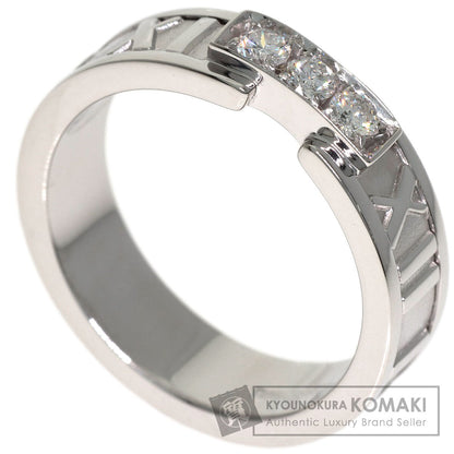 TIFFANY&Co. Atlas 3P Diamond Ring K18 White Gold Ladies [Used]