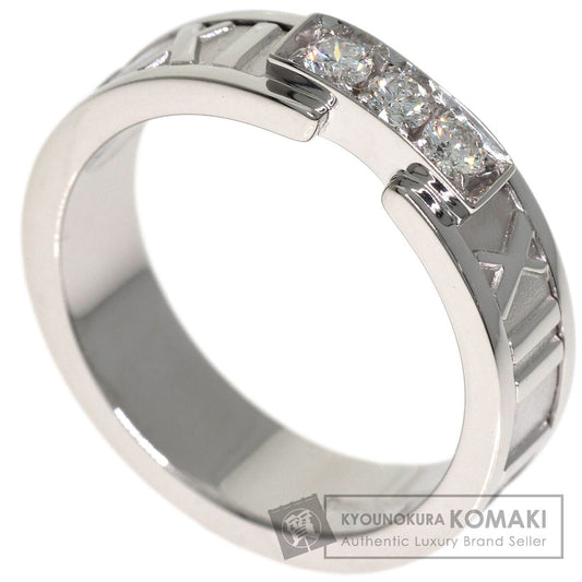 TIFFANY&Co. Atlas 3P Diamond Ring K18 White Gold Ladies [Used]