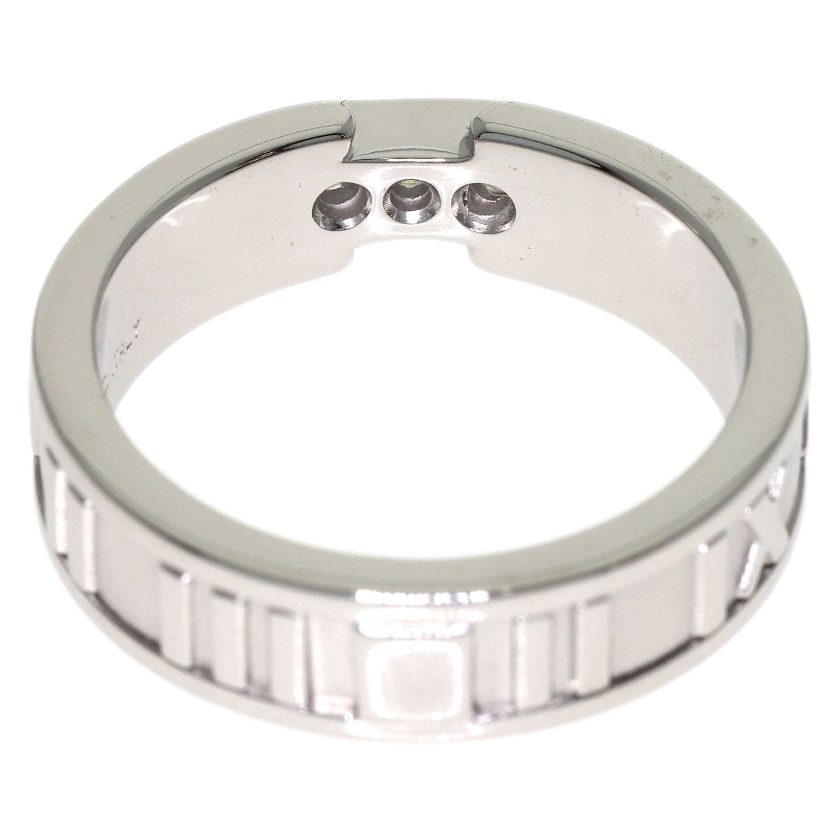 TIFFANY&Co. Atlas 3P Diamond Ring K18 White Gold Ladies [Used]