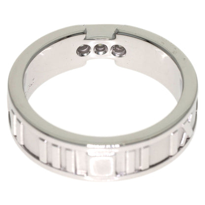 TIFFANY&Co. Atlas 3P Diamond Ring K18 White Gold Ladies [Used]