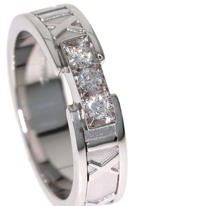 TIFFANY&Co. Atlas 3P Diamond Ring K18 White Gold Ladies [Used]