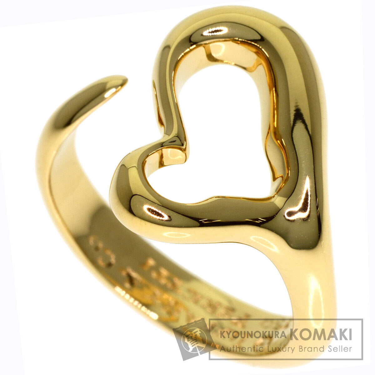 TIFFANY&Co. Open heart Ring K18 Yellow Gold Ladies [Used]
