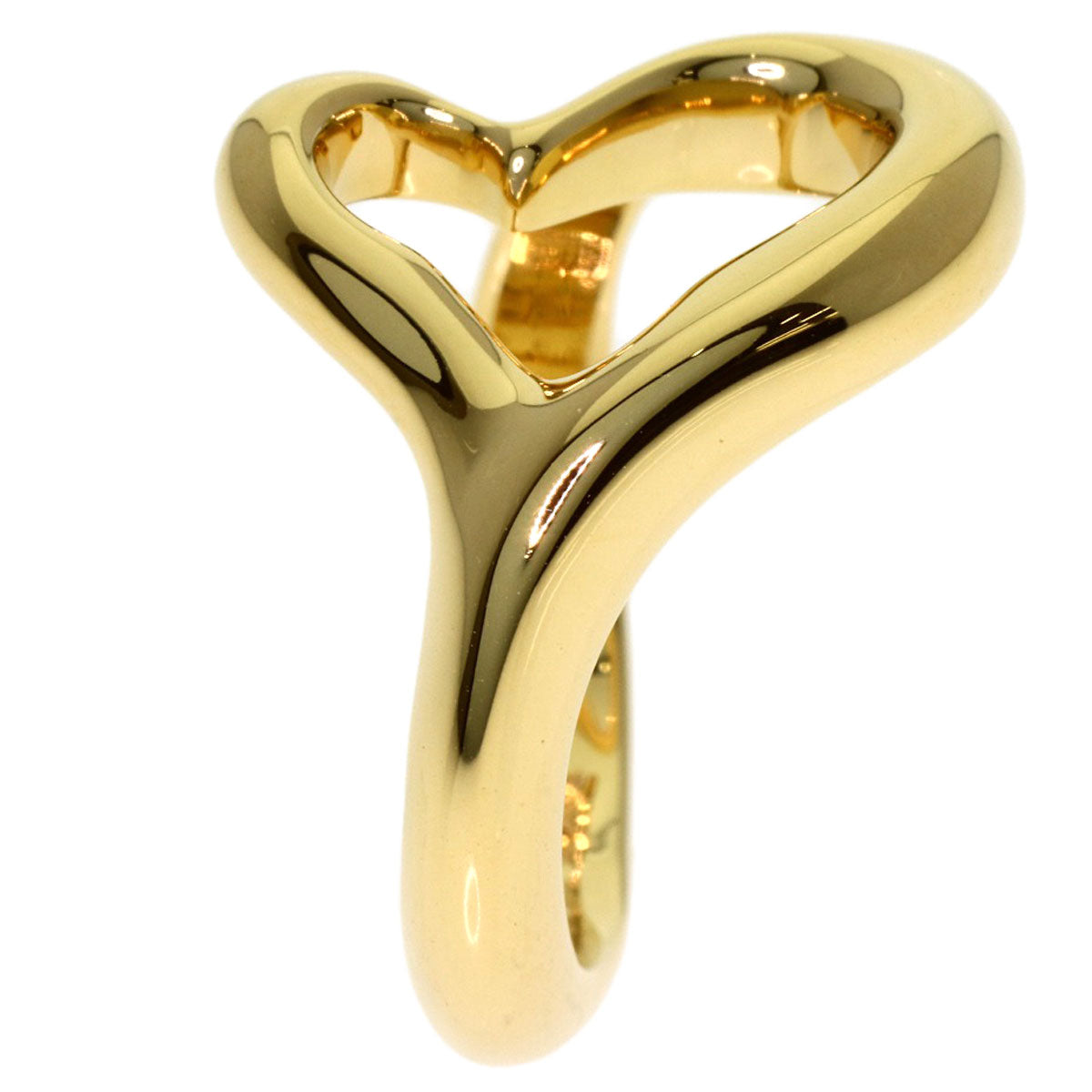 TIFFANY&Co. Open heart Ring K18 Yellow Gold Ladies [Used]