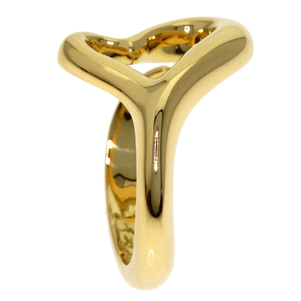 TIFFANY&Co. Open heart Ring K18 Yellow Gold Ladies [Used]