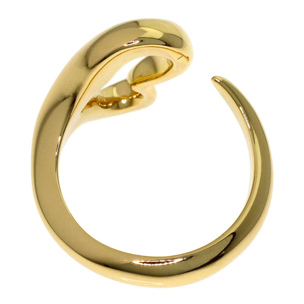 TIFFANY&Co. Open heart Ring K18 Yellow Gold Ladies [Used]