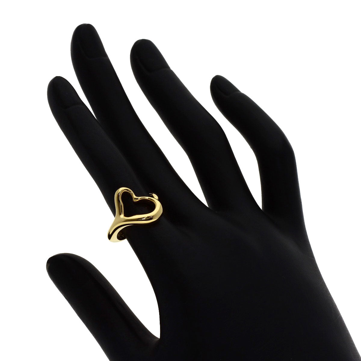 TIFFANY&Co. Open heart Ring K18 Yellow Gold Ladies [Used]