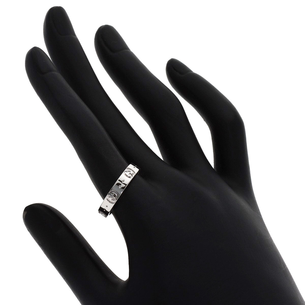 GUCCI Icon #16 Ring K18 White Gold Ladies [Used]