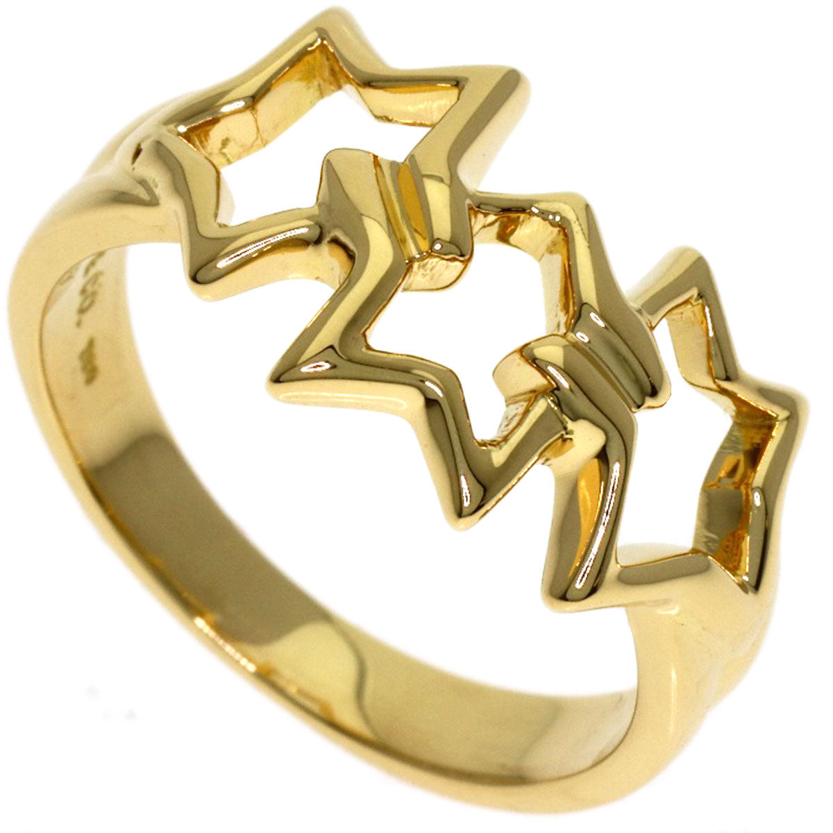 TIFFANY&Co. Triple star Ring K18 Yellow Gold Ladies [Used]