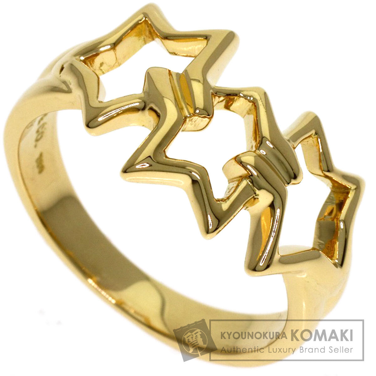 TIFFANY&Co. Triple star Ring K18 Yellow Gold Ladies [Used]
