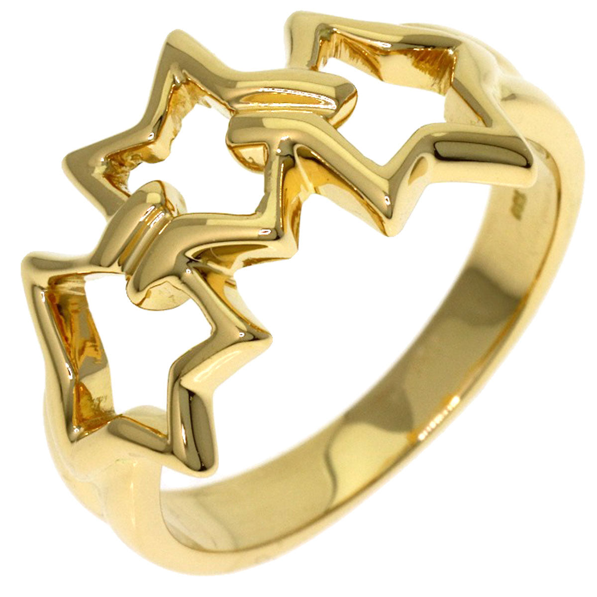 TIFFANY&Co. Triple star Ring K18 Yellow Gold Ladies [Used]