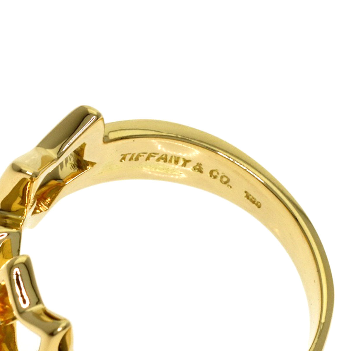 TIFFANY&Co. Triple star Ring K18 Yellow Gold Ladies [Used]