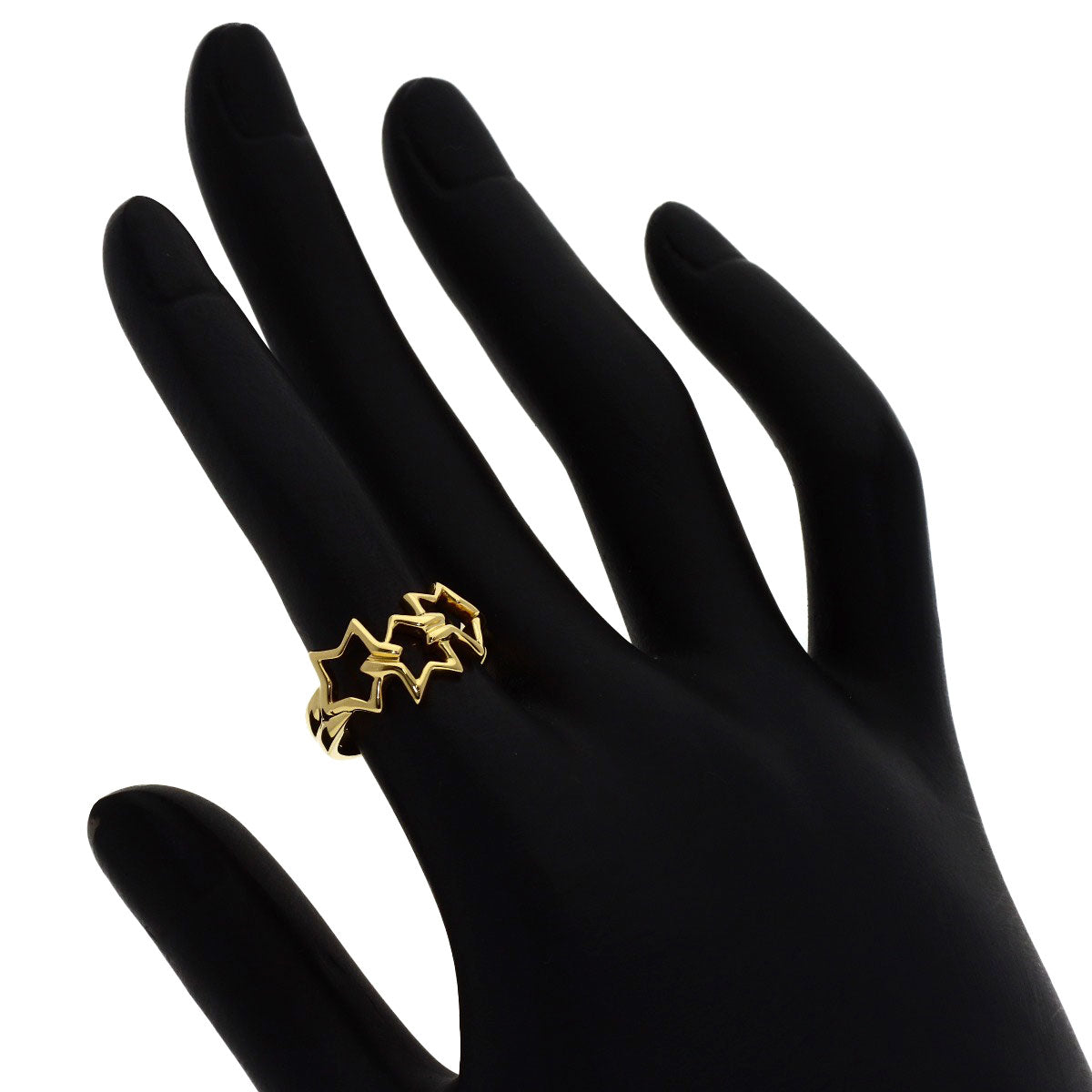 TIFFANY&Co. Triple star Ring K18 Yellow Gold Ladies [Used]