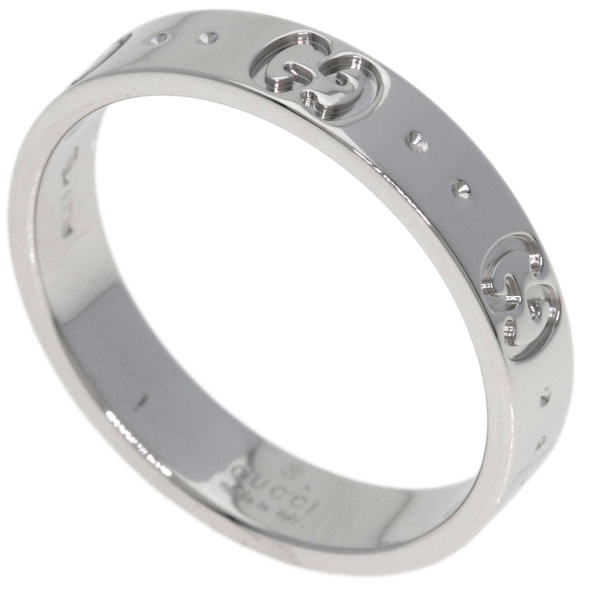 GUCCI Icon # 15 Ring K18 White Gold Ladies [Used]