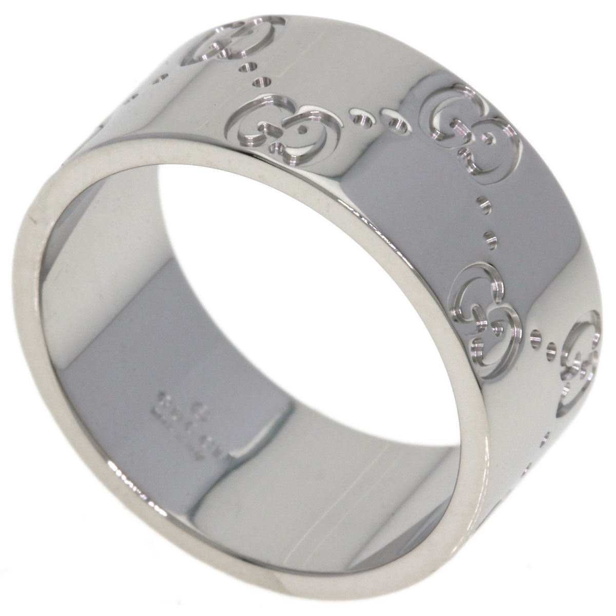 GUCCI Icon wide # 16 Ring K18 White Gold Ladies [Used]