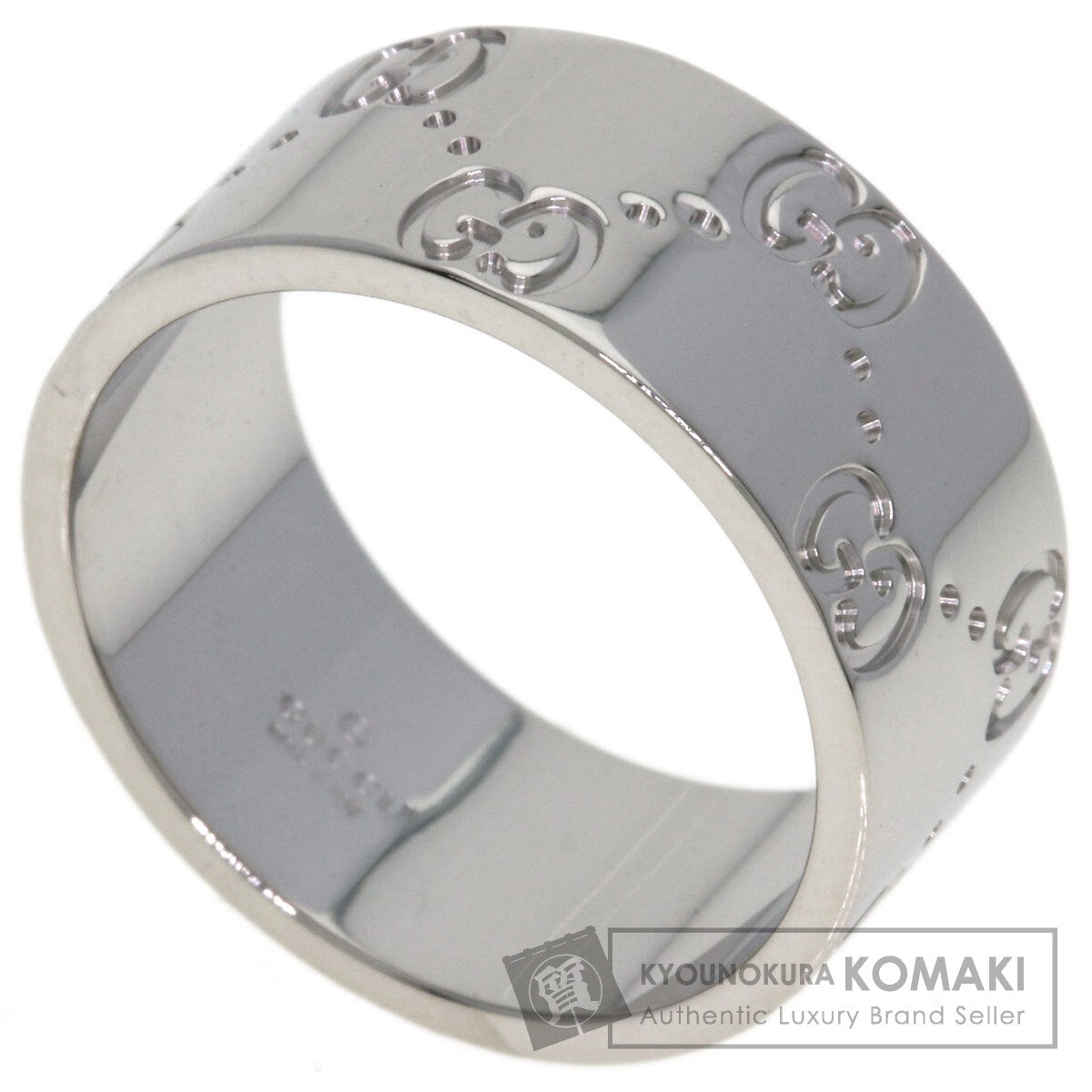 GUCCI Icon wide # 16 Ring K18 White Gold Ladies [Used]