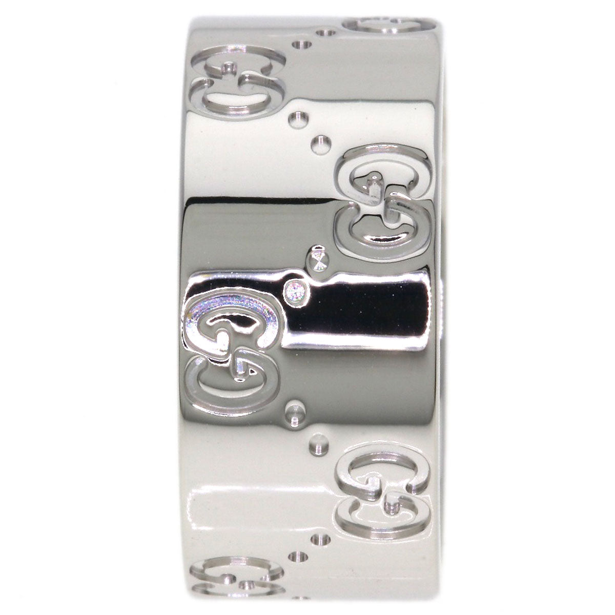 GUCCI Icon wide # 16 Ring K18 White Gold Ladies [Used]