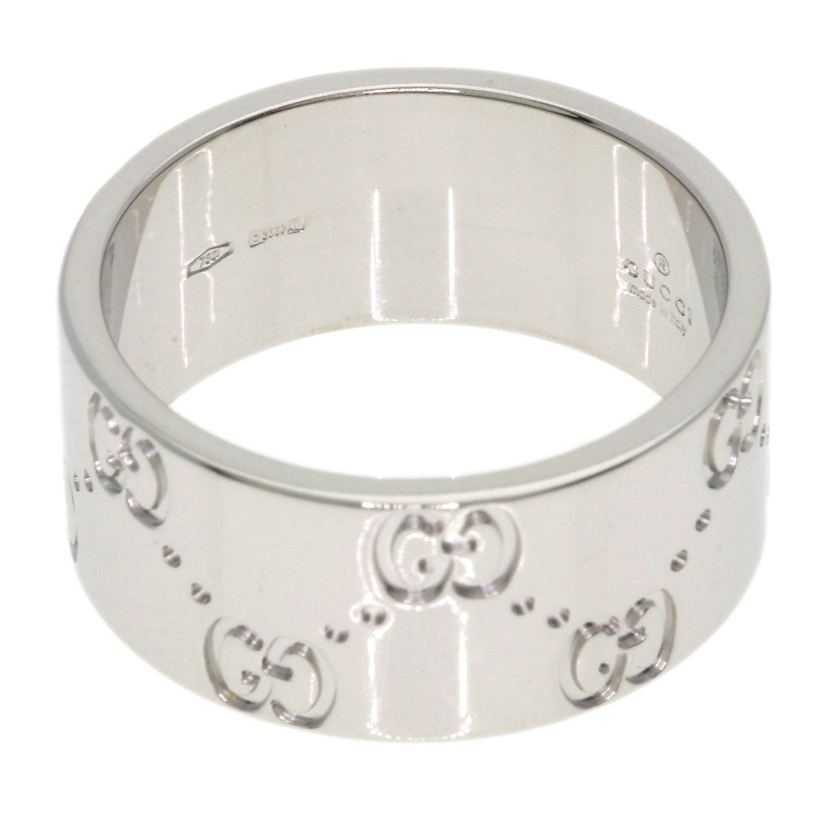 GUCCI Icon wide # 16 Ring K18 White Gold Ladies [Used]