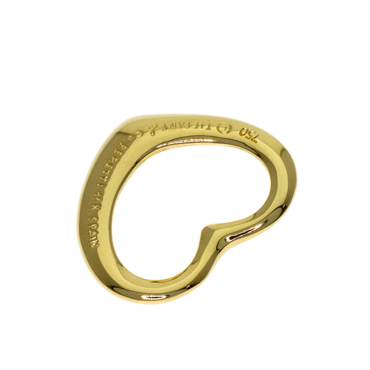 TIFFANY&Co. Open heart Pendant top K18 Yellow Gold Ladies [Used]