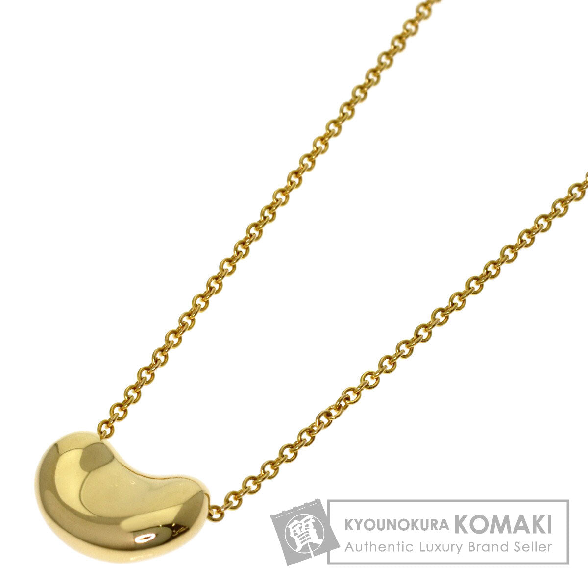 TIFFANY&Co. Bean Necklace K18 Yellow Gold Ladies [Used]