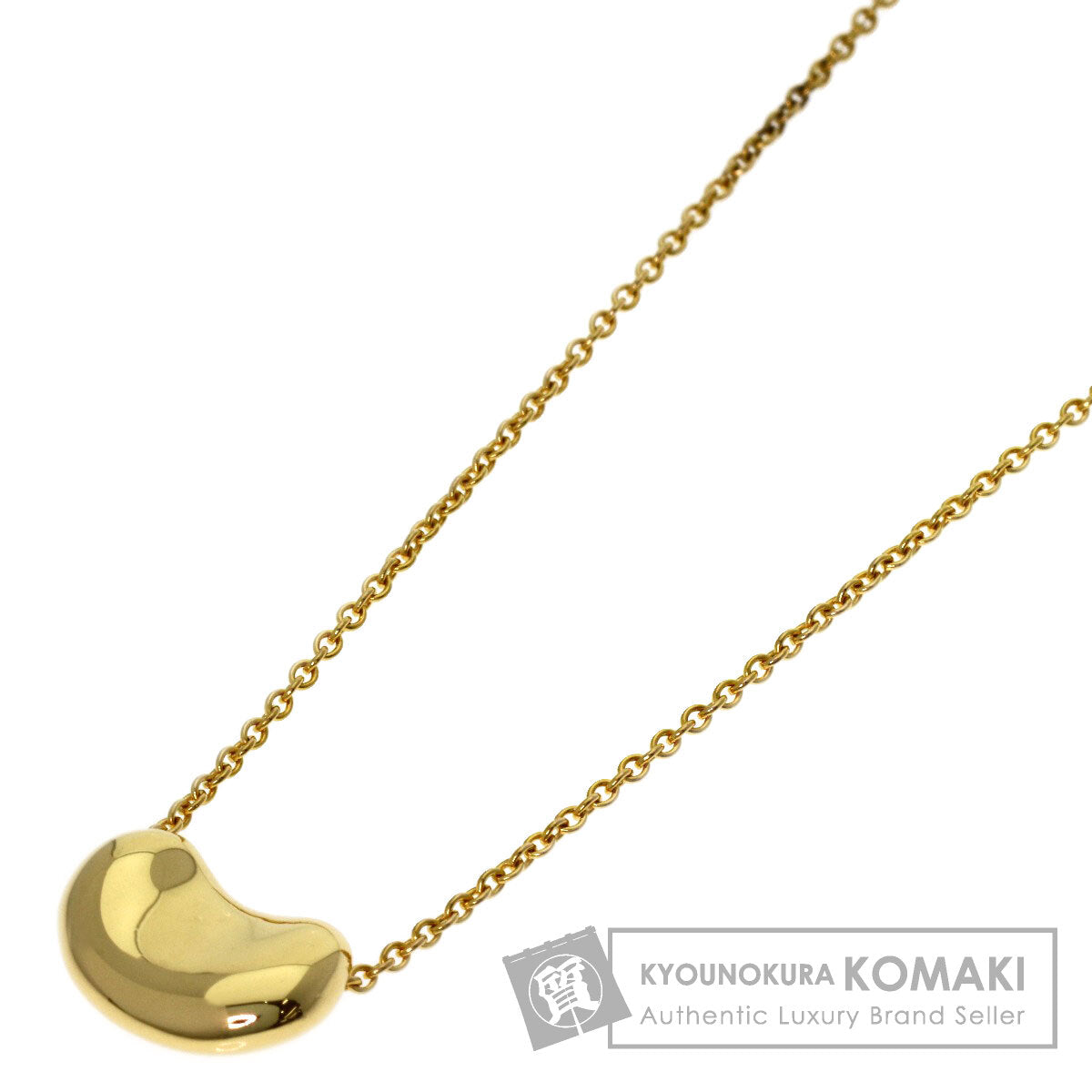 TIFFANY&Co. Bean Necklace K18 Yellow Gold Ladies [Used]