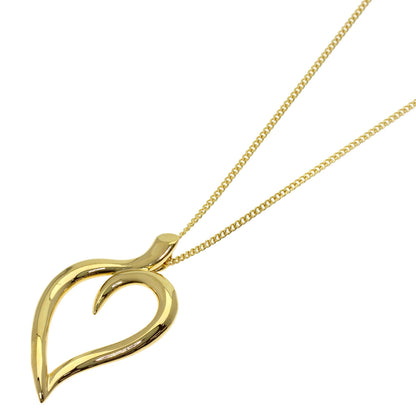 TIFFANY&Co. Leaf heart Necklace K18 Yellow Gold Ladies [Used]